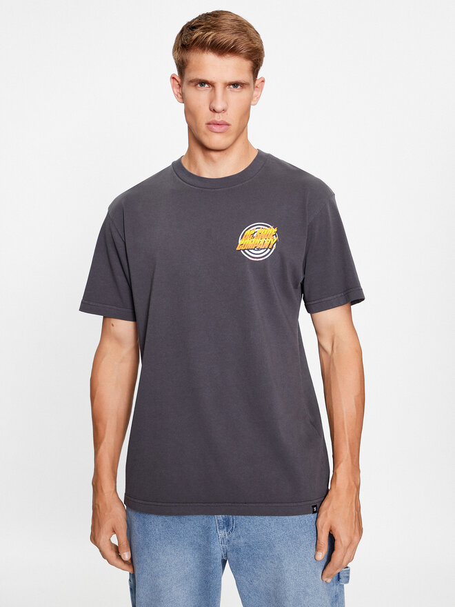 DC DC Marškinėliai Burner Tees ADYZT05271 Juoda Regular Fit