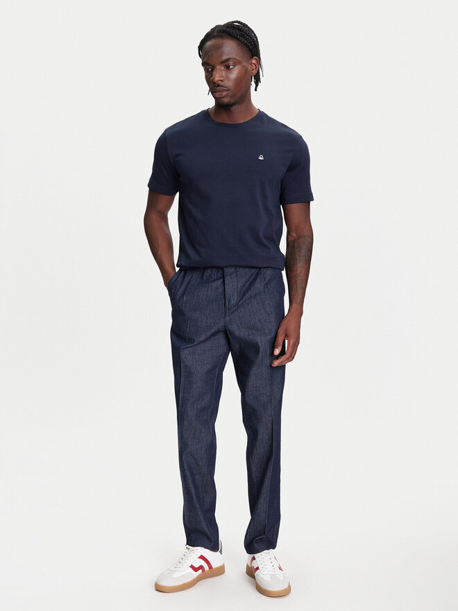 United Colors Of Benetton United Colors Of Benetton Marškinėliai 3M4WU1088 Tamsiai mėlyna Relaxed Fit