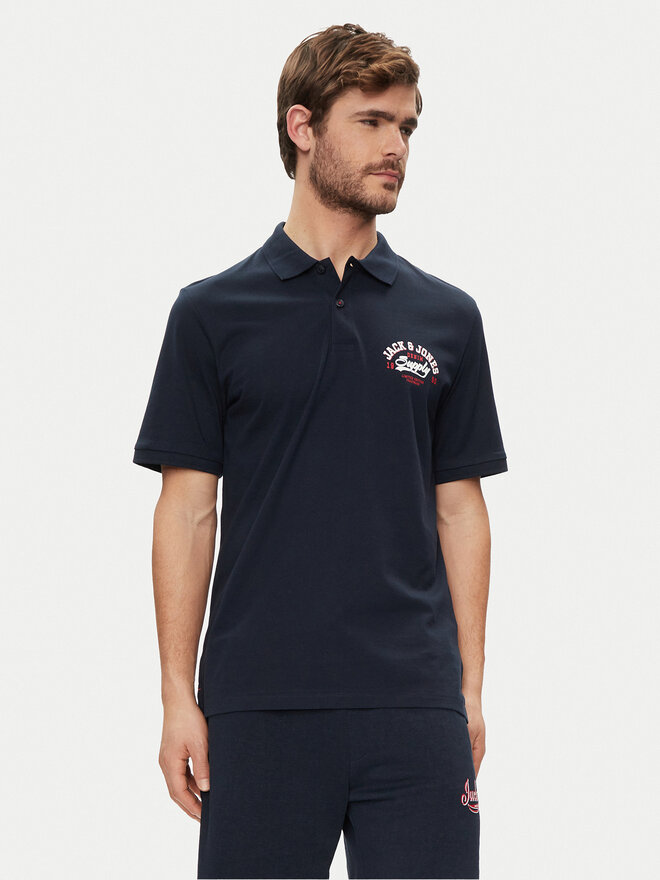 Jack&Jones Jack&Jones Pólóing Logo 12246692 Sötétkék Standard Fit