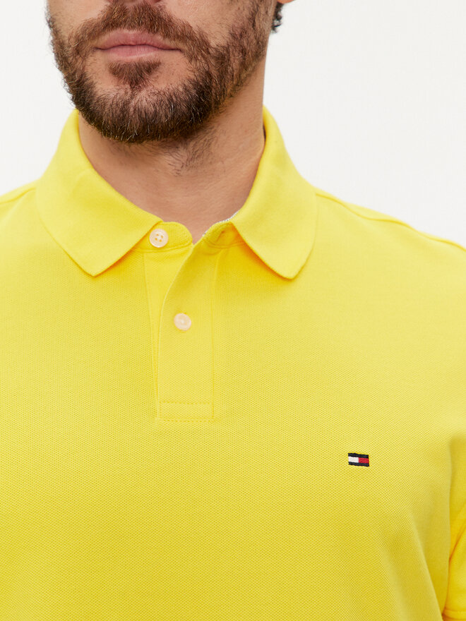 Tommy Hilfiger Tommy Hilfiger Polo majica 1985 MW0MW17770 Rumena Regular Fit