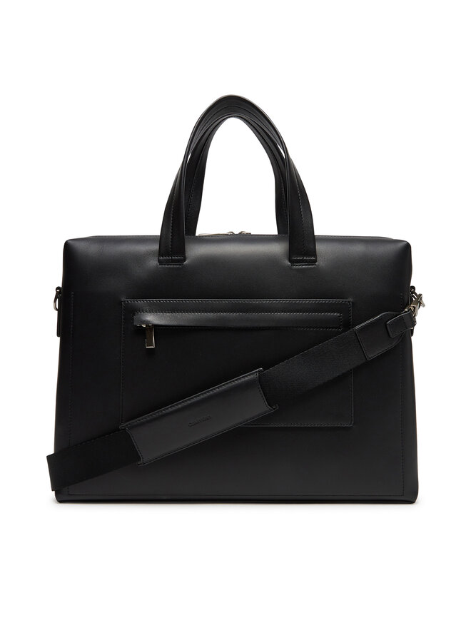 Calvin Klein Torba za prenosnik Calvin Klein Ck Premium Leather Laptop Bag K50K512939 Črna