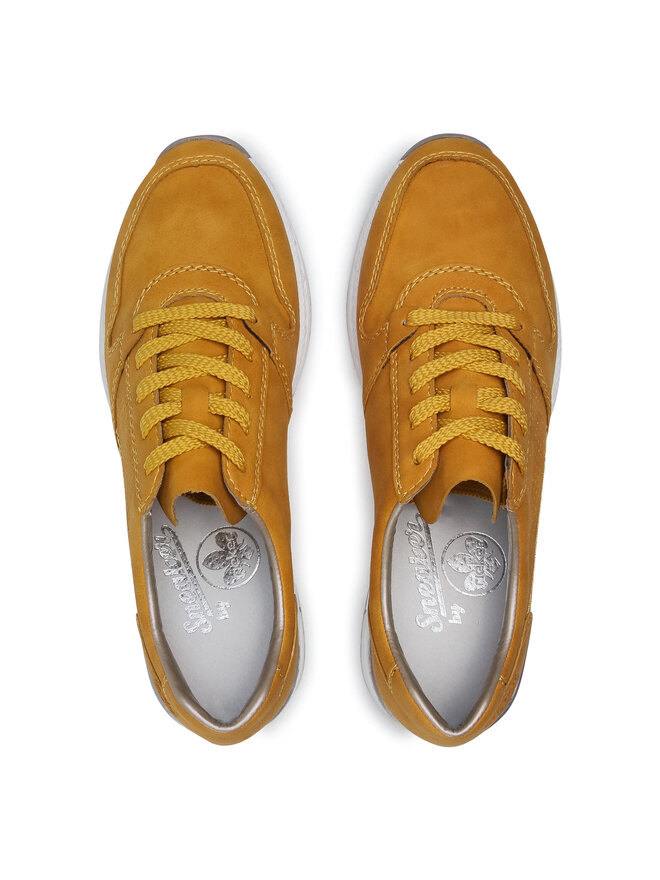 Sneakersy Rieker N4317-68 Żółty | eobuwie.com.pl