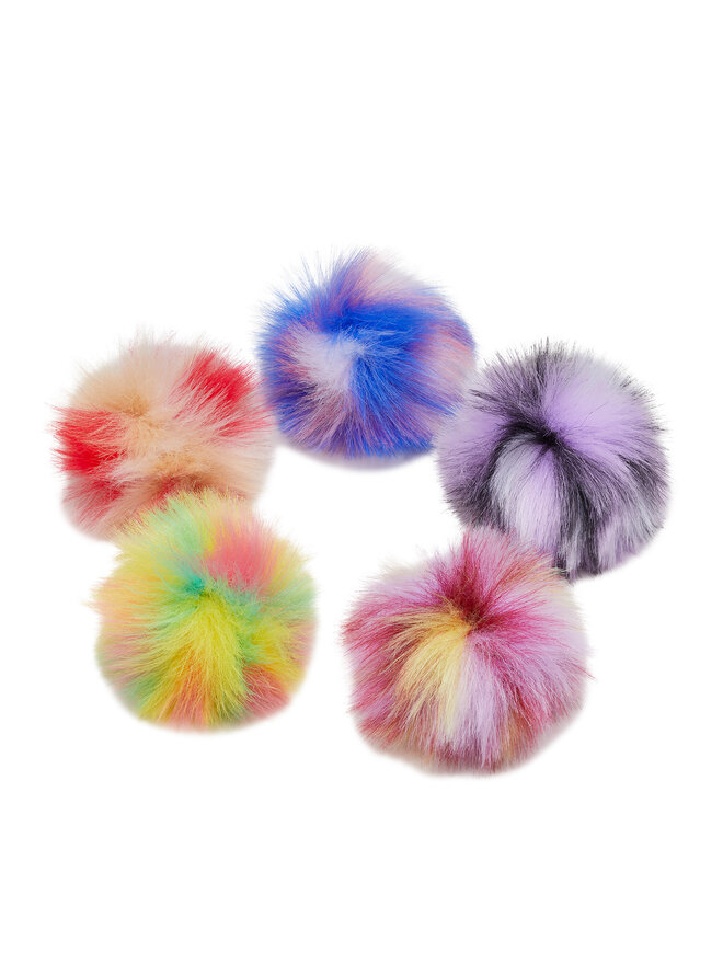Crocs Прикраса для взуття Crocs Jibbitz Dyed Puff 5 Pack 10012135 Кольоровий