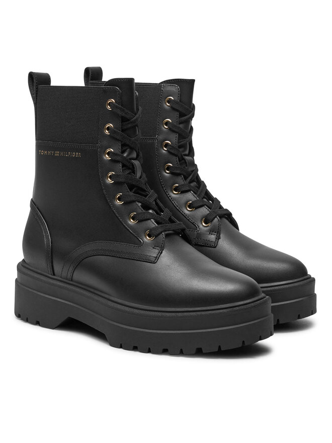 Tommy Hilfiger Schnürstiefeletten Tommy Hilfiger FW0FW08440 Schwarz