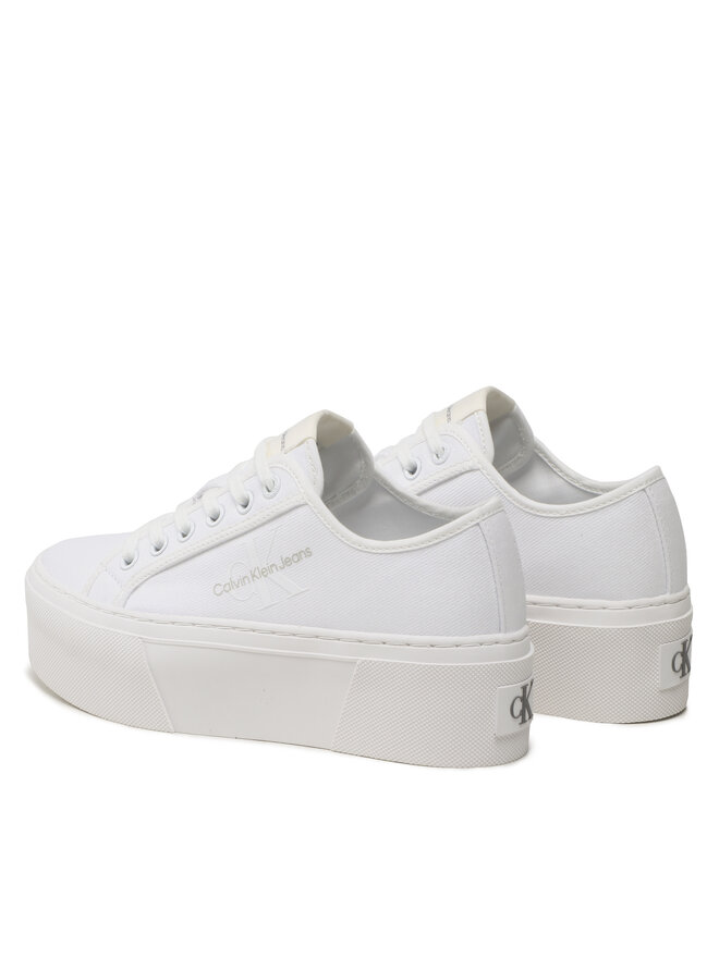 Calvin Klein Jeans Гуменки Calvin Klein Jeans Cupsole Flatform Ny Preal Wn YW0YW01221 Бял