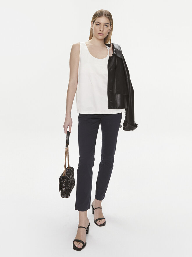 United Colors Of Benetton United Colors Of Benetton Marškinėliai 5XONDQ06Z Écru Relaxed Fit