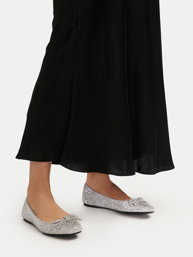 Steve Madden Baleriny Steve Madden Nilsa-R SM11003518 Srebrny