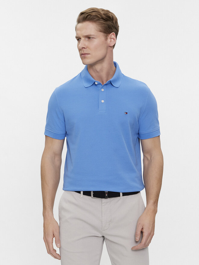 Tommy Hilfiger Tommy Hilfiger Pólóing 1985 MW0MW17771 Kék Slim Fit