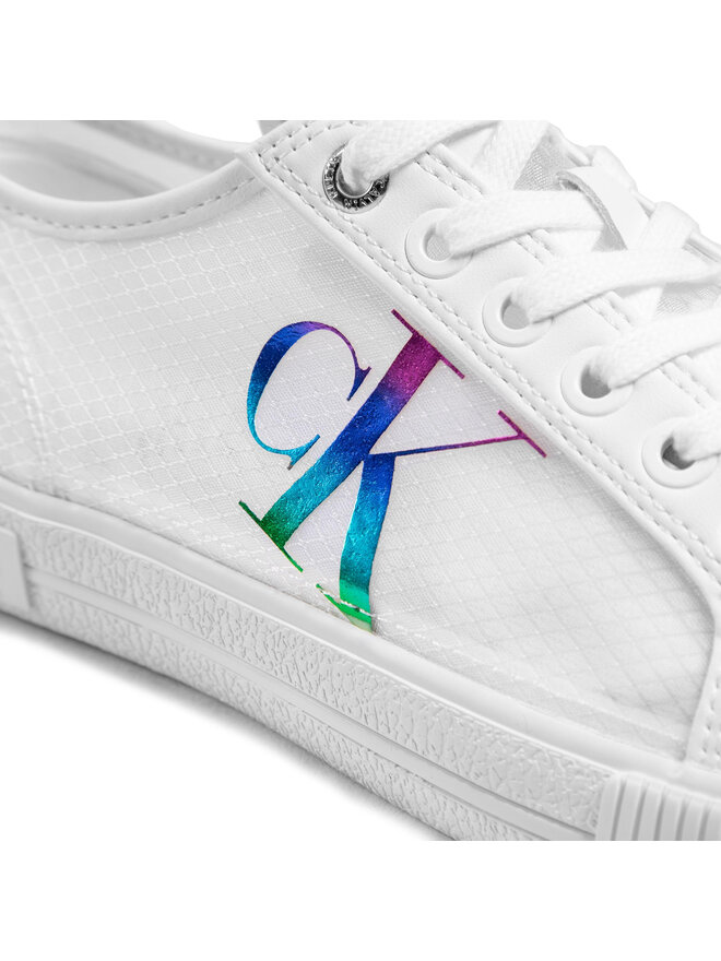 Calvin Klein Jeans Кецове Calvin Klein Jeans Vulcanized Sneaker Laceup Trn Pa YW0YW00044 Бял