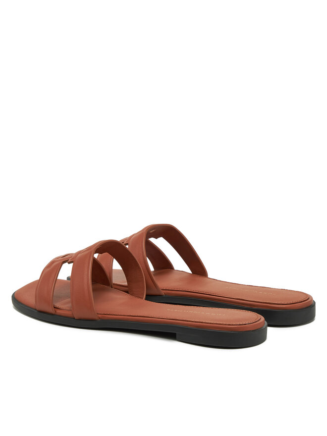 Tommy Hilfiger Pantoletten Tommy Hilfiger Th Logo Strap Mule FW0FW08671 Braun