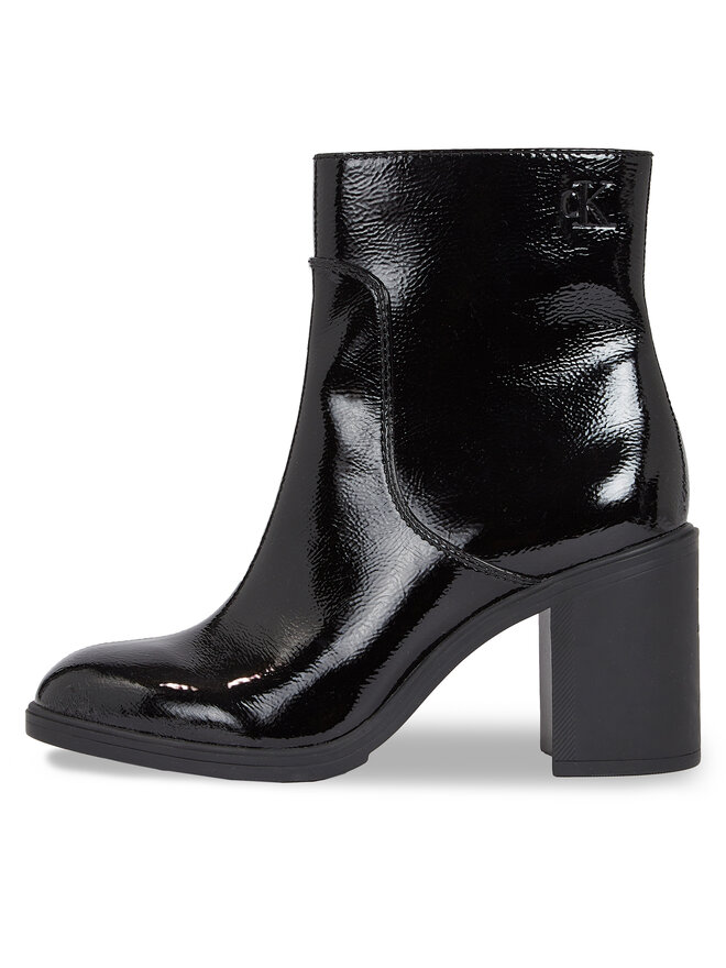 Calvin Klein Jeans Bokacsizma Calvin Klein Jeans Mid Block Heel Boot Naplak Wn YW0YW01258 Fekete