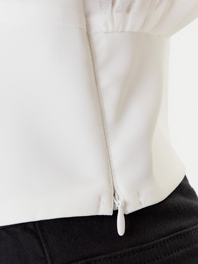Morgan Morgan Top 242-OPLI Weiß Slim Fit