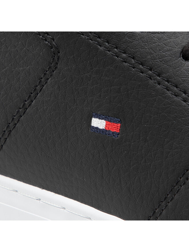 Tommy Hilfiger Snīkeri Tommy Hilfiger Essential Leather Detail Vulc FM0FM04047 Melns