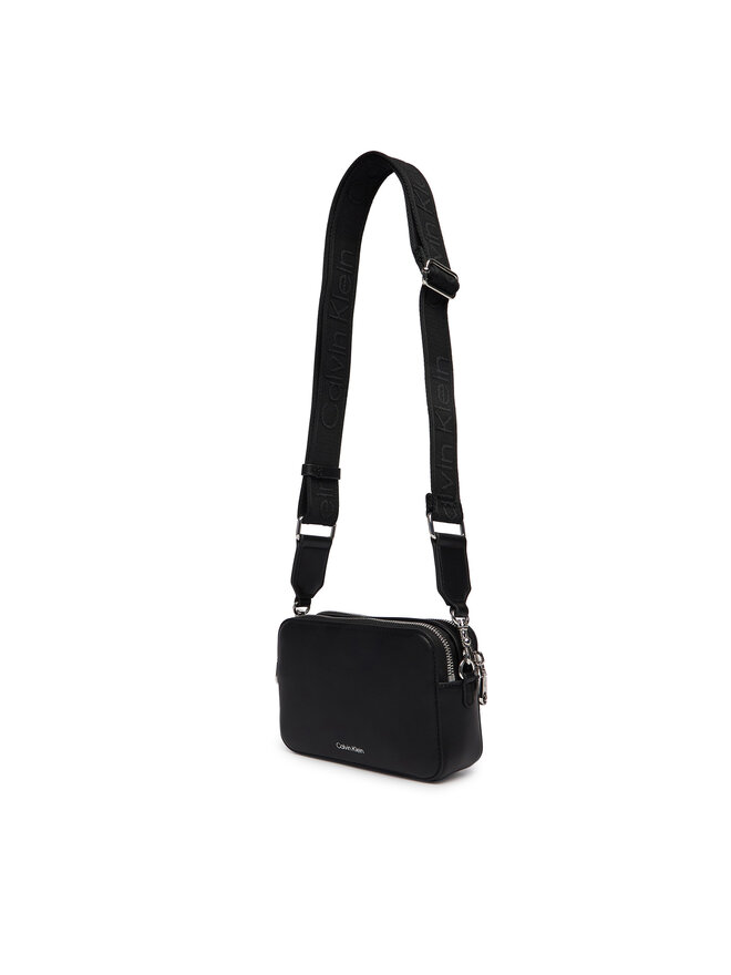 Calvin Klein Handtasche Calvin Klein Webbing Double Strap Camera Bag LV04F3165G Schwarz