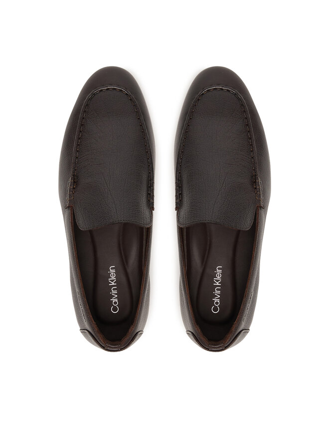 Calvin Klein Slipper Calvin Klein Low Prof Loafer Txt Lth HM0HM02175 Dunkelbraun