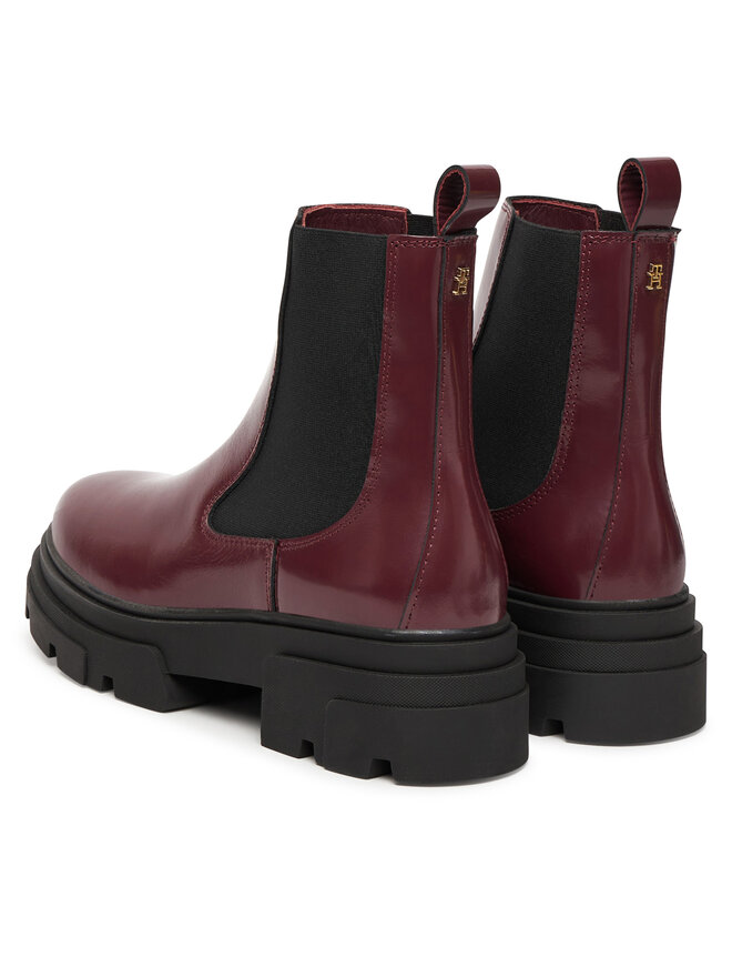 Tommy Hilfiger Μποτάκια με λάστιχο Tommy Hilfiger Shiny FW0FW09042 Καφέ