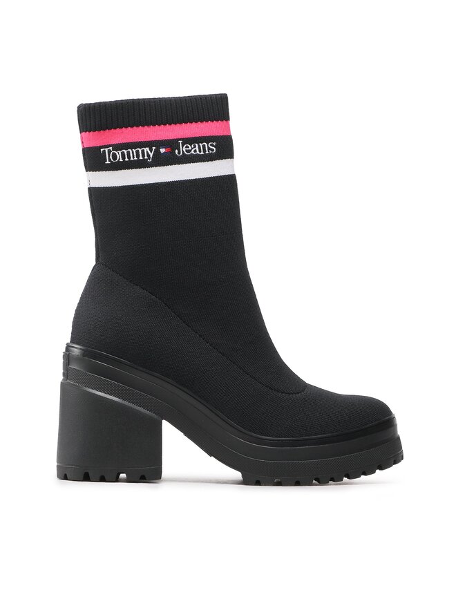 Tommy Jeans Aulinukai Tommy Jeans Knitted Boot EN0EN02061 Juoda