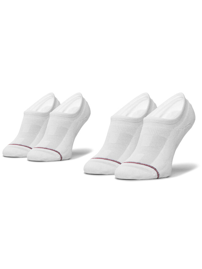 Tommy Hilfiger Set di 2 paia di calzini corti da uomo Tommy Hilfiger 100001095 Bianco
