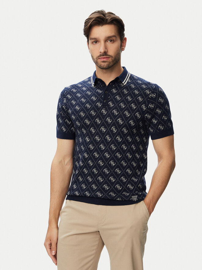 Guess Guess Поло M6YR10 Z0915 Cиній Regular Fit