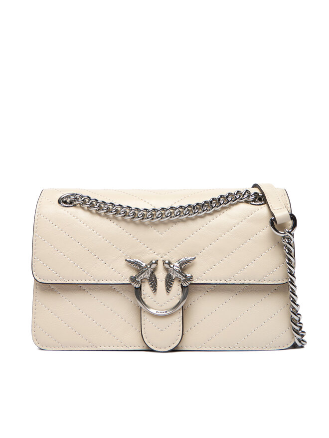 PINKO Handtasche PINKO Love One Light Mini Al 25-26 PLTT 106173 A2JC Creme