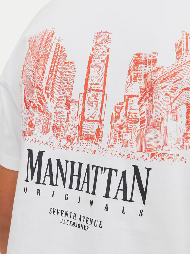 Jack&Jones Junior Jack&Jones Junior Camiseta Bronx Square 12263185 Blanco Loose Fit