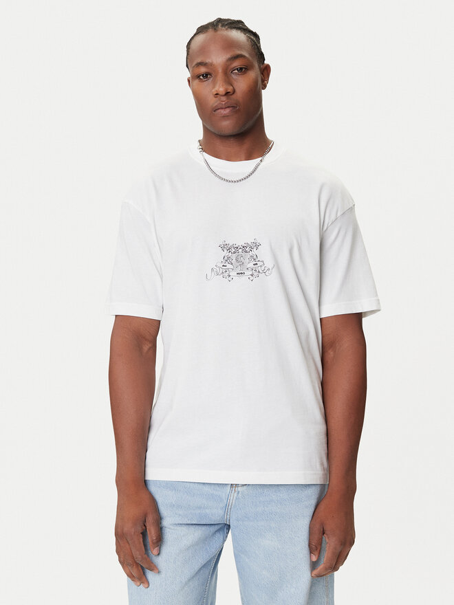 HUGO HUGO Camiseta Duarms 50542817 Blanco Oversize