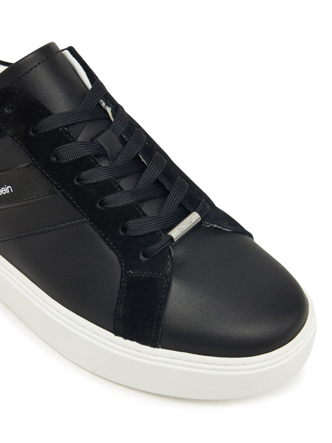 Calvin Klein Superge Calvin Klein Classic Cupsole Laceup Tape Lth YM0YM01430 Črna
