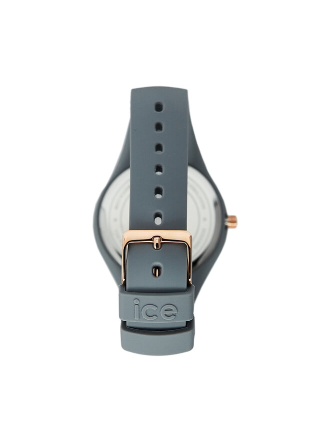 Ice-Watch - ICE glam brushed Wind - grijze damenhorloge met siliconen armband - 019532 (Maat M