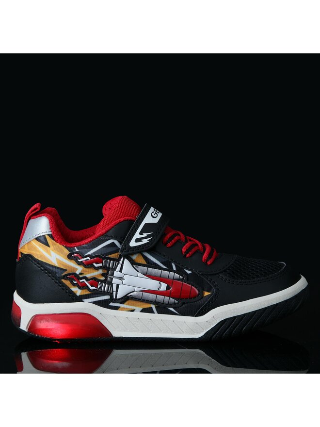 Geox Jungen Sneaker 'Inek Boy B' – Mit Leuchtsohle, Super Mario Design, Atmungsaktiv & Bequem