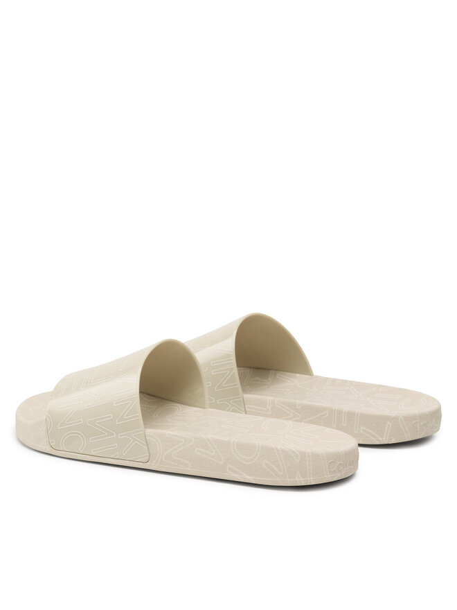 Calvin Klein Pantoletten Calvin Klein Pool Slide Rubber HM0HM01062 Creme