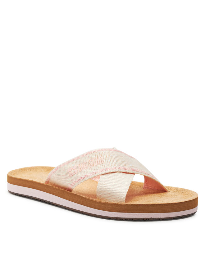 Big Star Shoes Klapki Big Star Shoes NN274A057 Beżowy