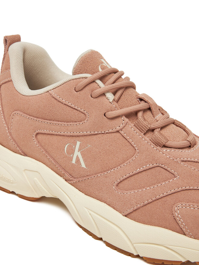 Calvin Klein Jeans Sneakersy Calvin Klein Jeans Retro Tennis Low Mg Mix Media Wn YW0YW01639 Różowy
