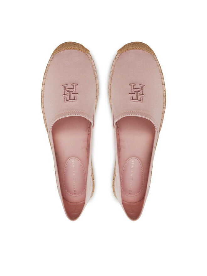 Tommy Hilfiger Еспадрили Tommy Hilfiger Embroidered Flat Espadrille FW0FW07721 Розов