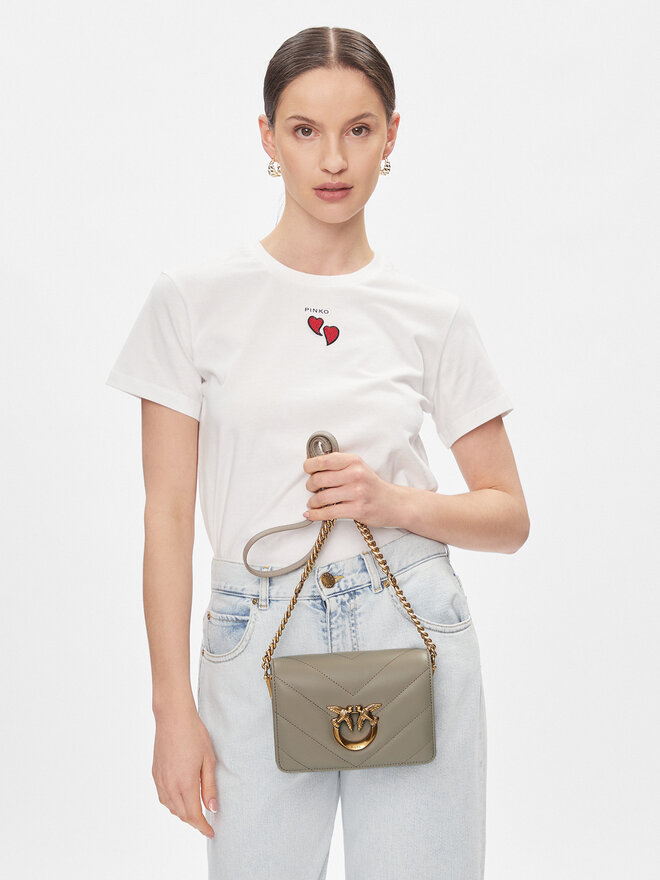 PINKO Handtasche Pinko Love Click Mini AI 23-24 PLTT 100067 A136 Grau