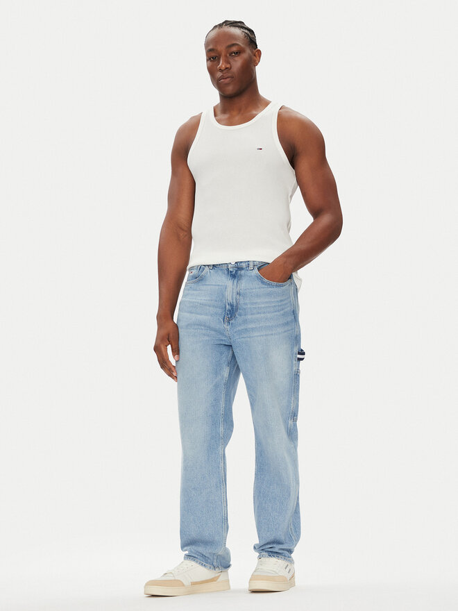 Tommy Jeans Tommy Jeans Trikó Classic Flag DM0DM21927 Fehér Slim Fit