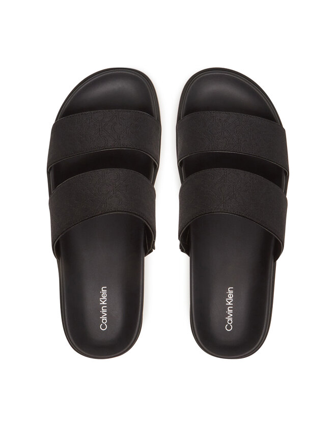 Calvin Klein Papucs Calvin Klein Flat Slide Jacq HW0HW02487 Fekete