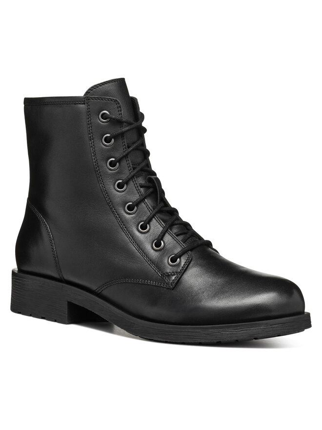 Geox Schnürschuhe Geox Rawelle E D466RE 000TU C9999 Schwarz