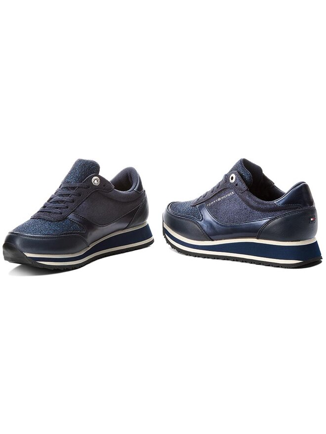 Laisvalaikio batai Tommy Hilfiger Metallic Retro Runner FW0FW03337 Tamsiai m lyna eavalyne.lt