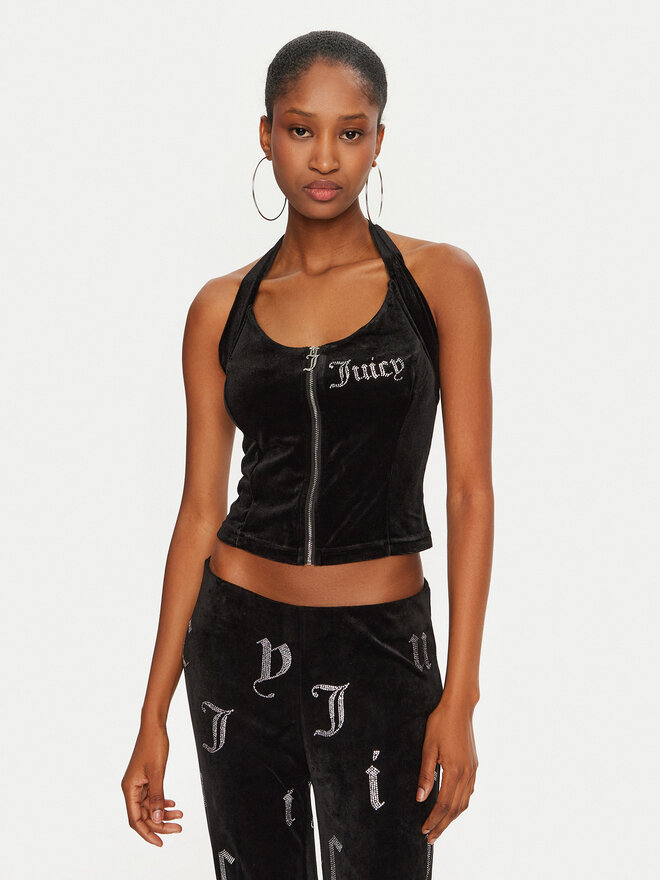 Juicy Couture Juicy Couture Marškinėliai Diane JCBCT224834 Juoda Slim Fit
