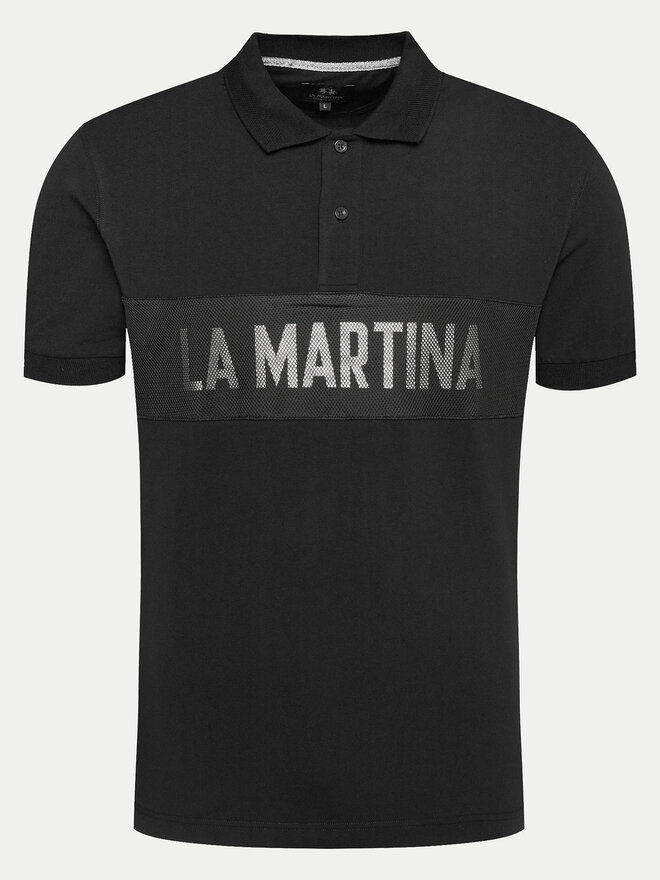 La Martina La Martina Poloshirt YMP310 JS324 Schwarz Regular Fit