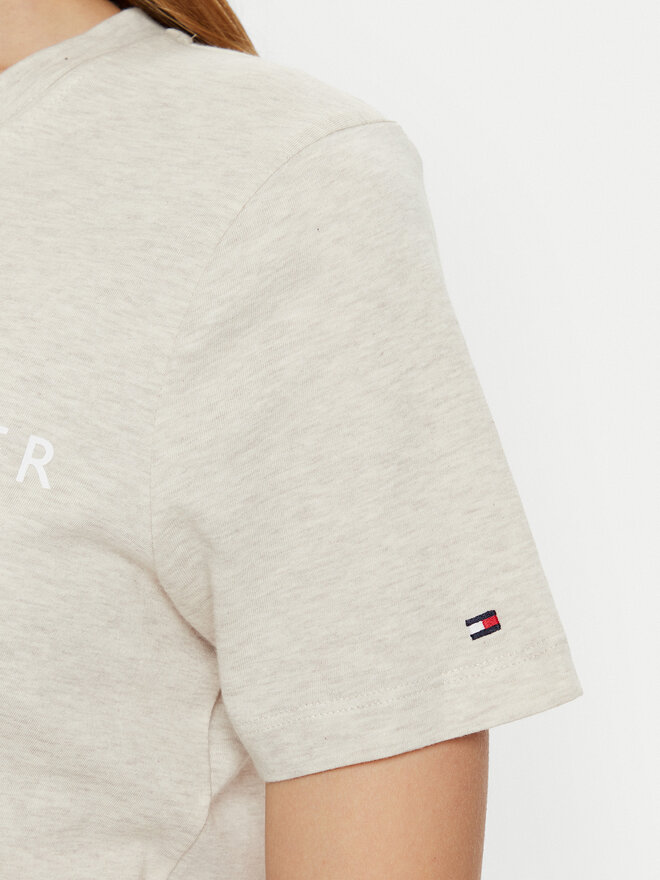 Tommy Hilfiger Tommy Hilfiger Majica WW0WW40276 Bež Regular Fit