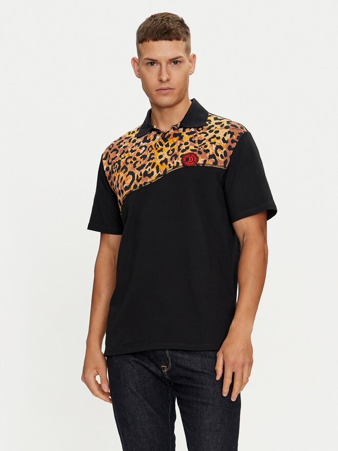 Just Cavalli Just Cavalli Поло 76OAG6R2 Чорний Regular Fit