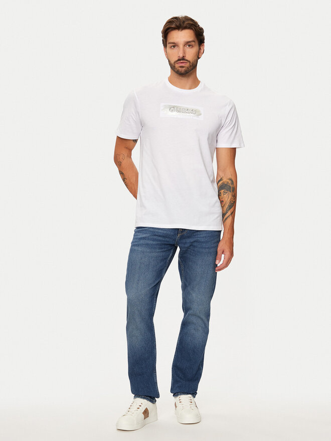 Guess Guess T-Shirt M4BI61 K9RM1 Weiß Slim Fit