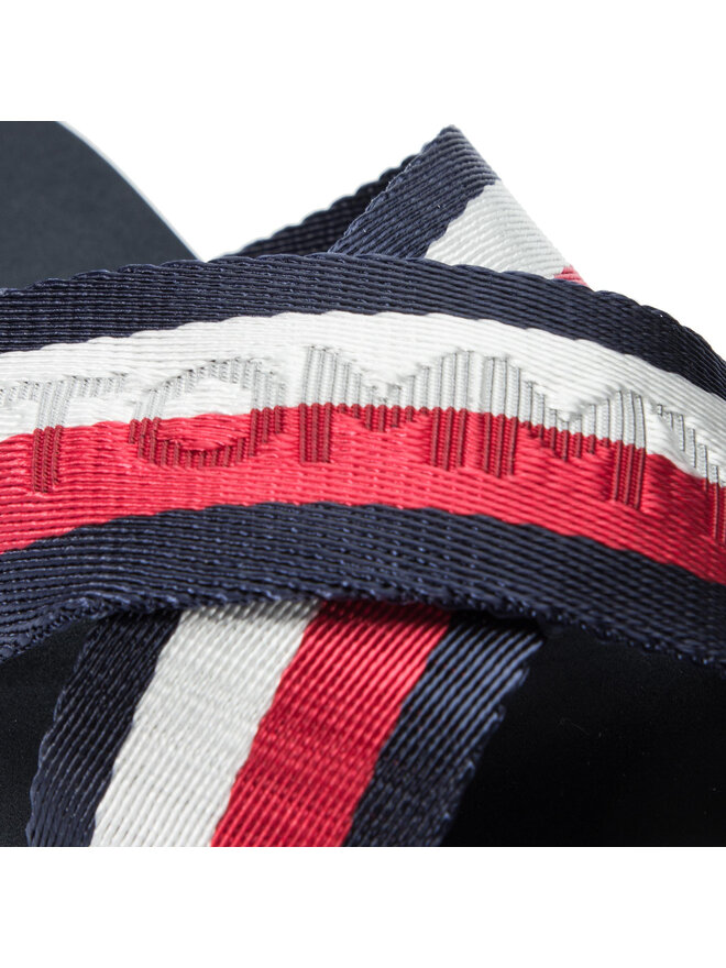 Tommy Hilfiger Pantoletten Tommy Hilfiger Colorful Tommy Slide Sandal FW0FW04242 Dunkelblau