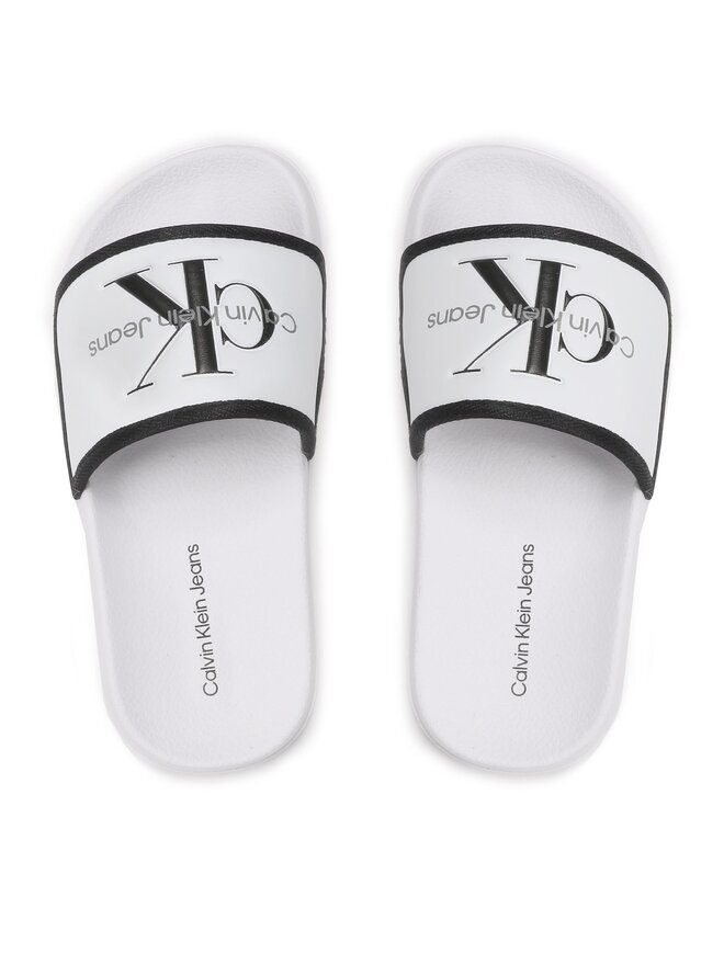 Calvin Klein Jeans Ciabatte Calvin Klein Jeans Logo Pool Slide V3B0-80630-1172 M Bianco