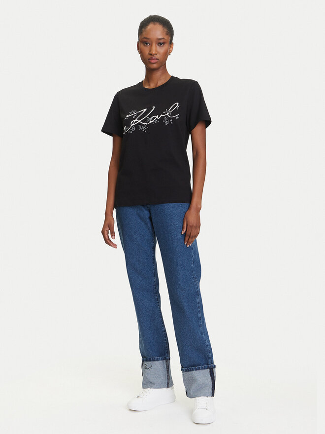 KARL LAGERFELD KARL LAGERFELD Camiseta A3W17018 Negro Regular Fit