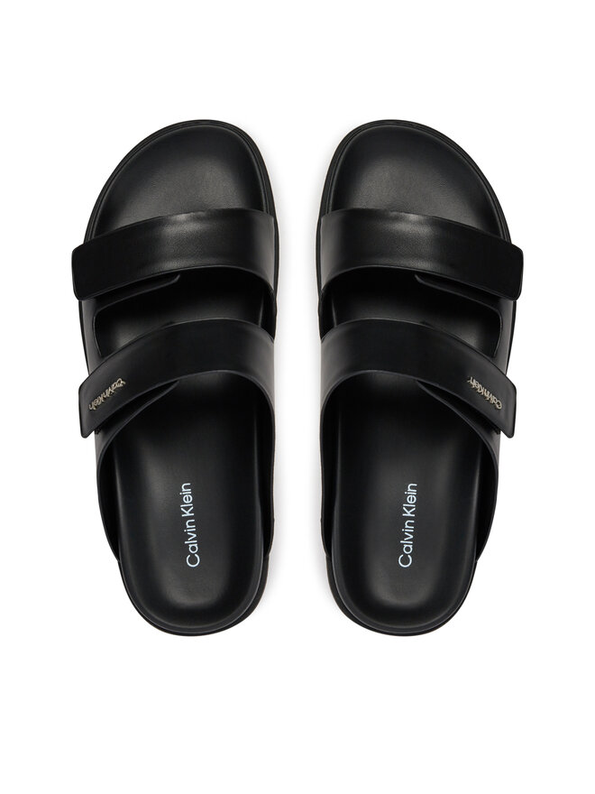 Šlepetės Calvin Klein Flat Adj Slide Calvin Mtl Lth HW0HW01954