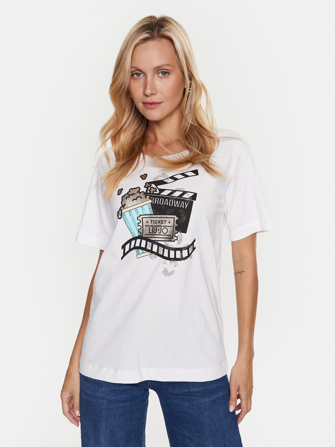 Liu Jo Sport Liu Jo Sport T-Shirt TA3188 JS923 Λευκό Regular Fit