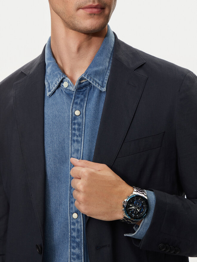 Casio Часовник Casio Edifice EFR-539D-1A2VUEF Сребрист