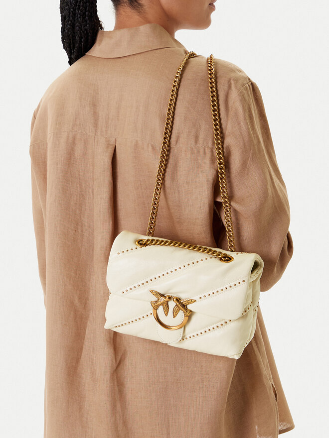 PINKO Τσάντα PINKO Love Puff Mini Cl PE 25 PLTT 100039 A26T Εκρού